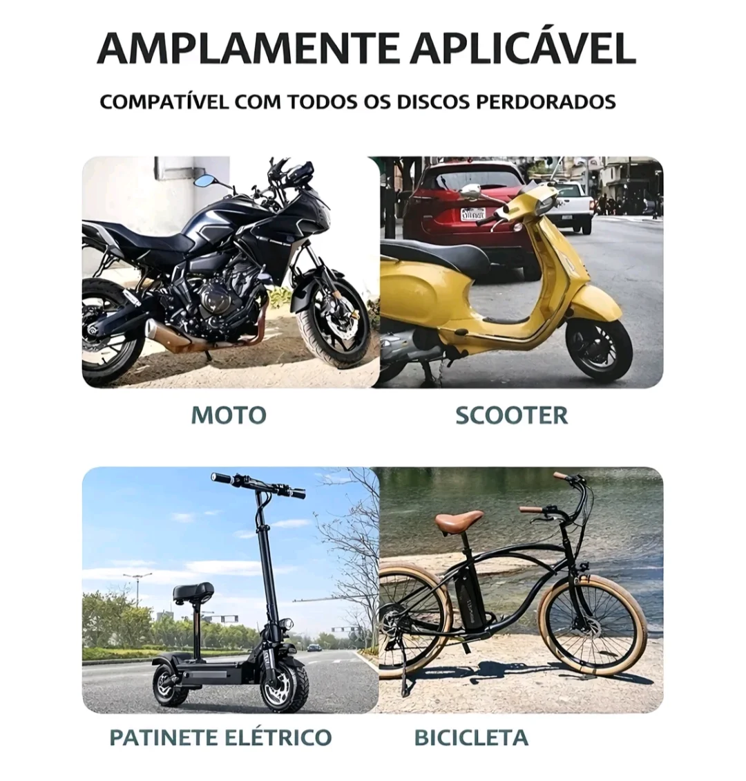 Trava de Disco com Alarme 110dB para Moto, Scooter, Bicicleta e Patinete Elétrico — foto 7