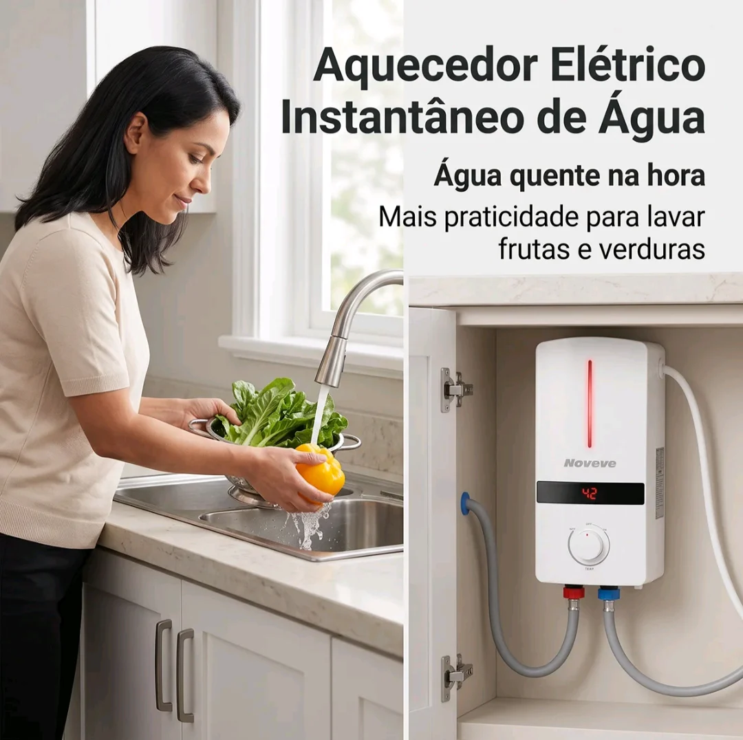 Aquecedor Elétrico Instantâneo Noveve 5500W 220V com Display Digital — foto 7