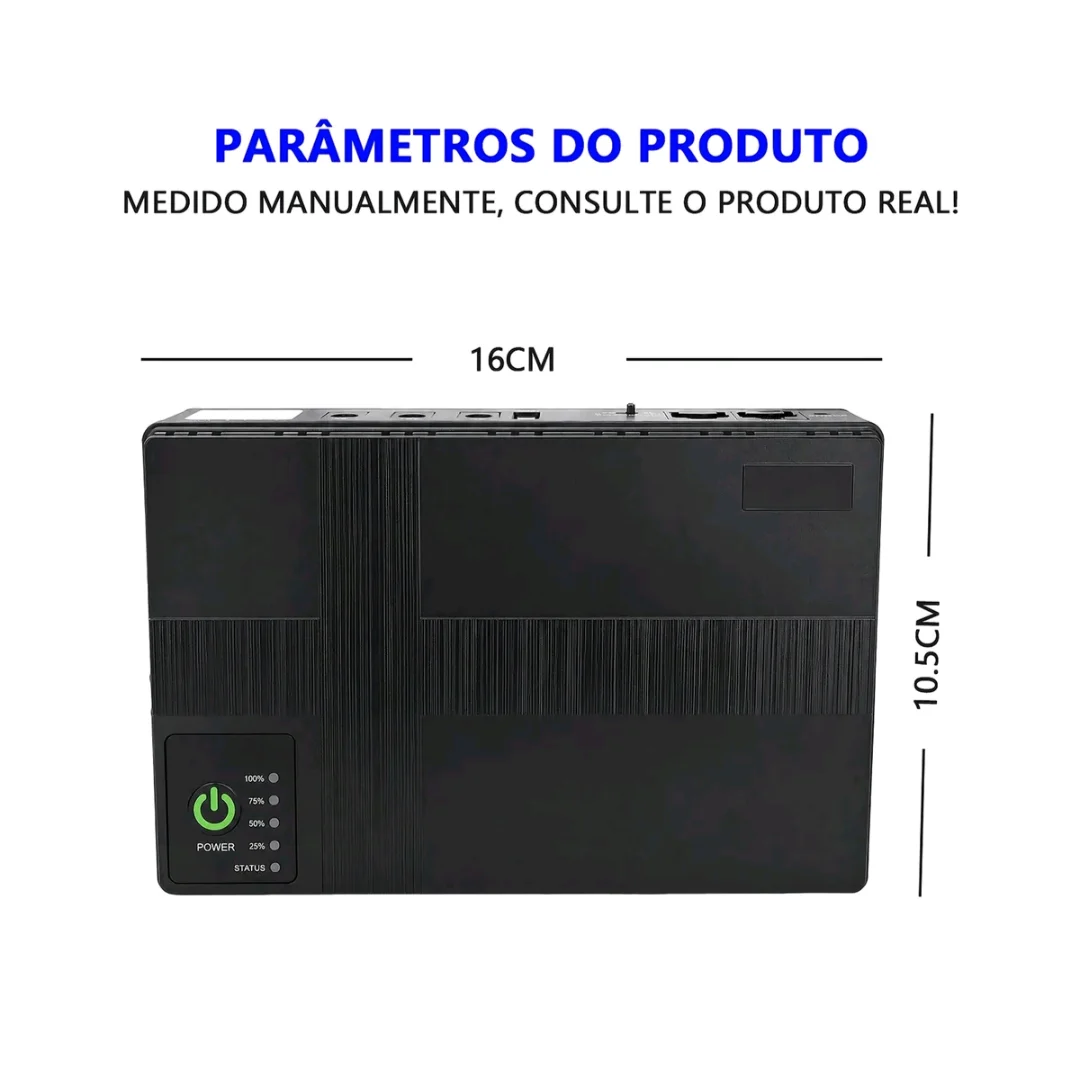 FONTE DE ALIMENTAÇÃO ININTERRUPTA UPS DC MINI NOBREAK 10000mAh — foto 5