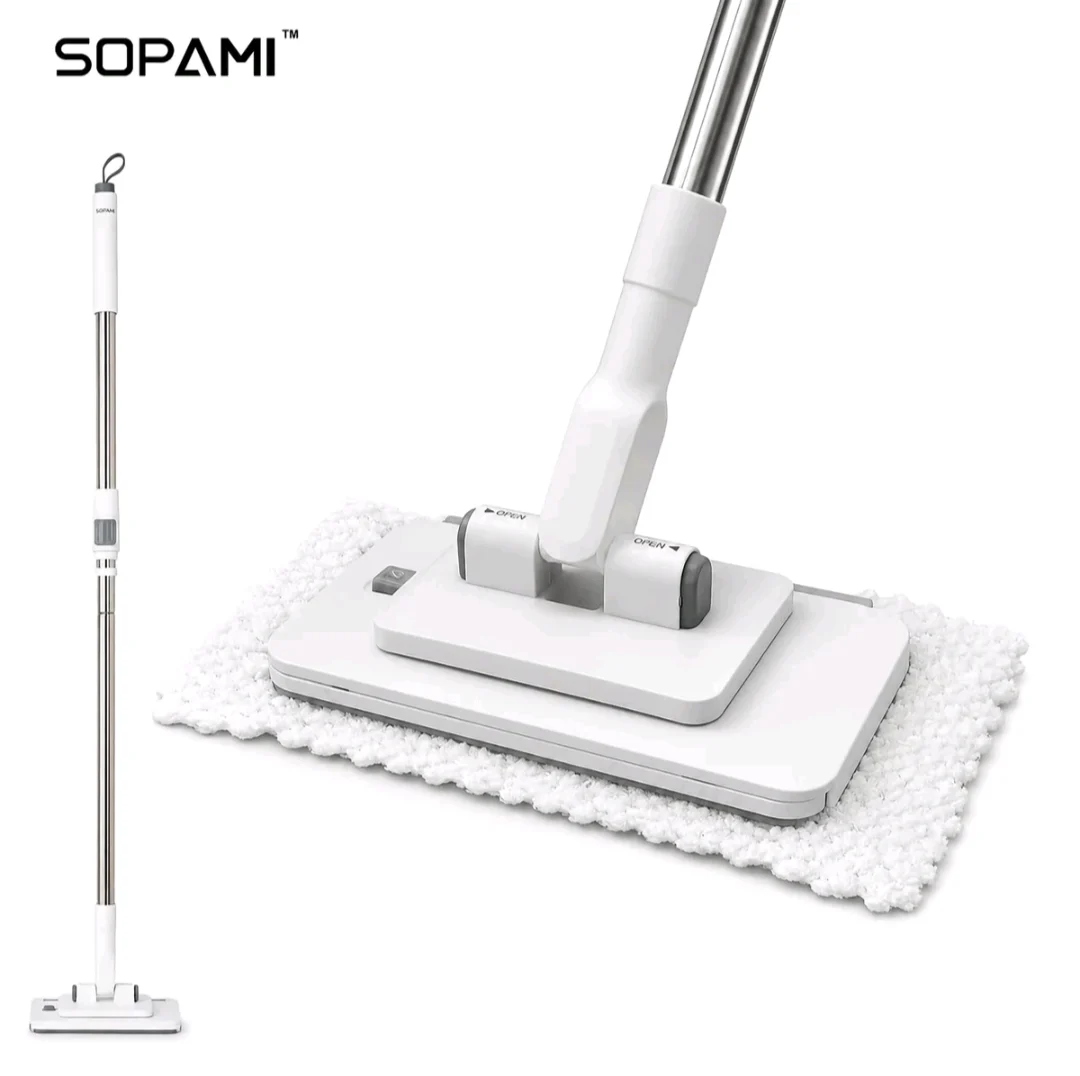 Mop Flat SOPAMI com Cabo Telescópico Extensível, Prendedor de Pano e Sistema de 2 Níveis — foto 1