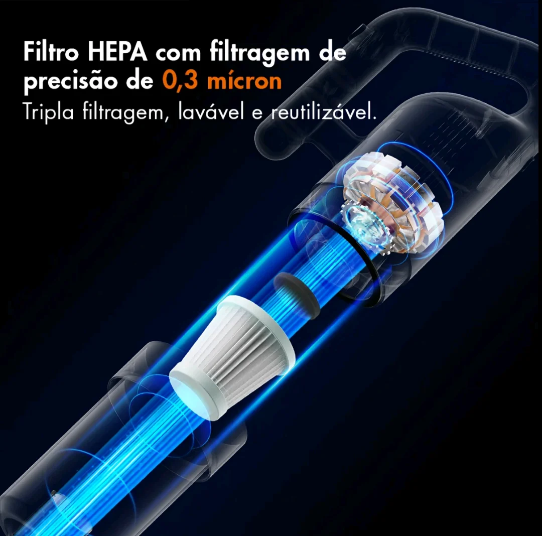 ASPIRADOR DE PÓ GAABOR CW-18M02AS 1000W 2 EM 1 VERTICAL E PORTÁTIL COM FILTRO HEPA LAVÁVEL — foto 3