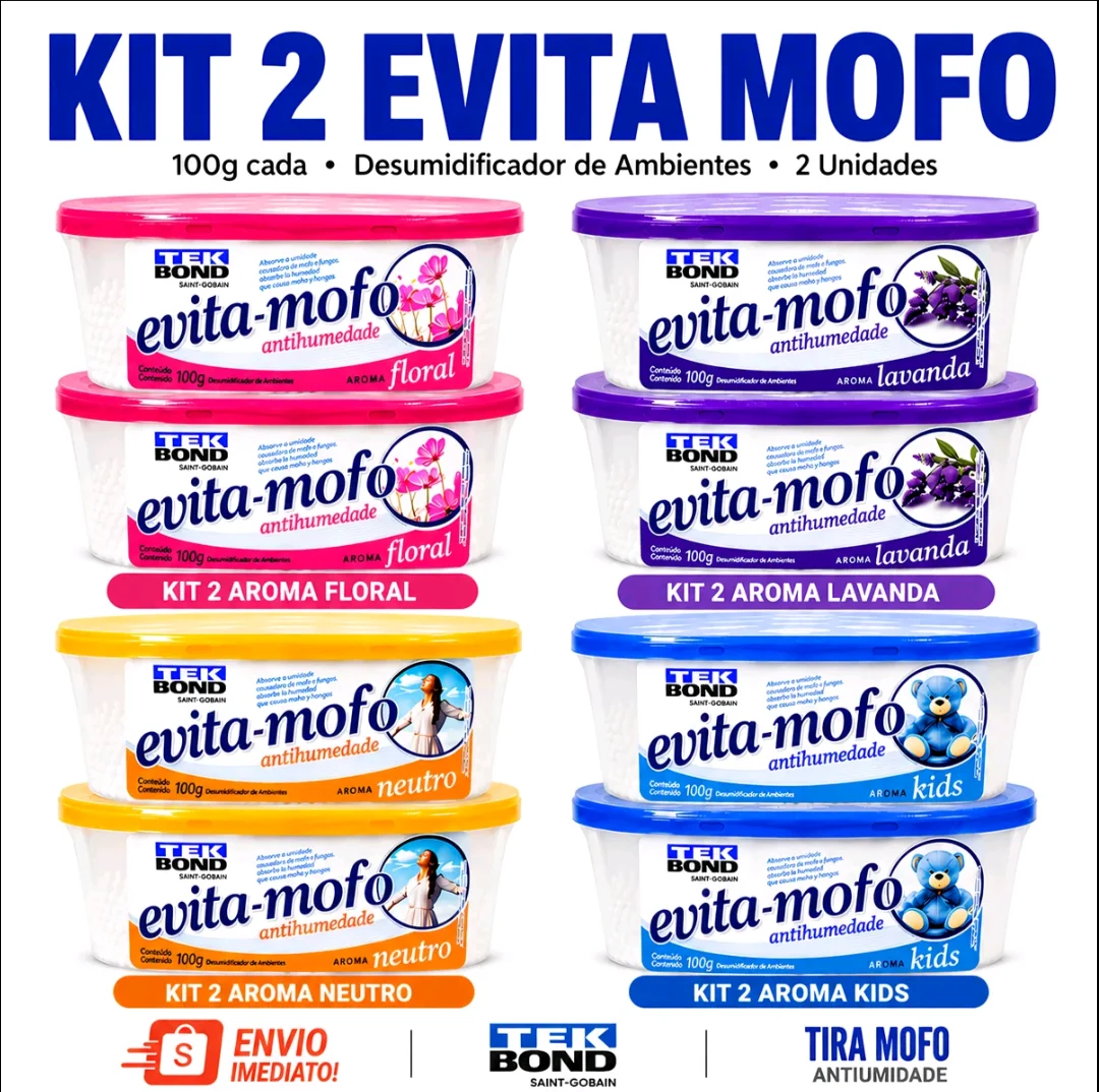 KIT 2 EVITA MOFO ANTIMOFO PARA ARMÁRIOS E AMBIENTES — foto 1