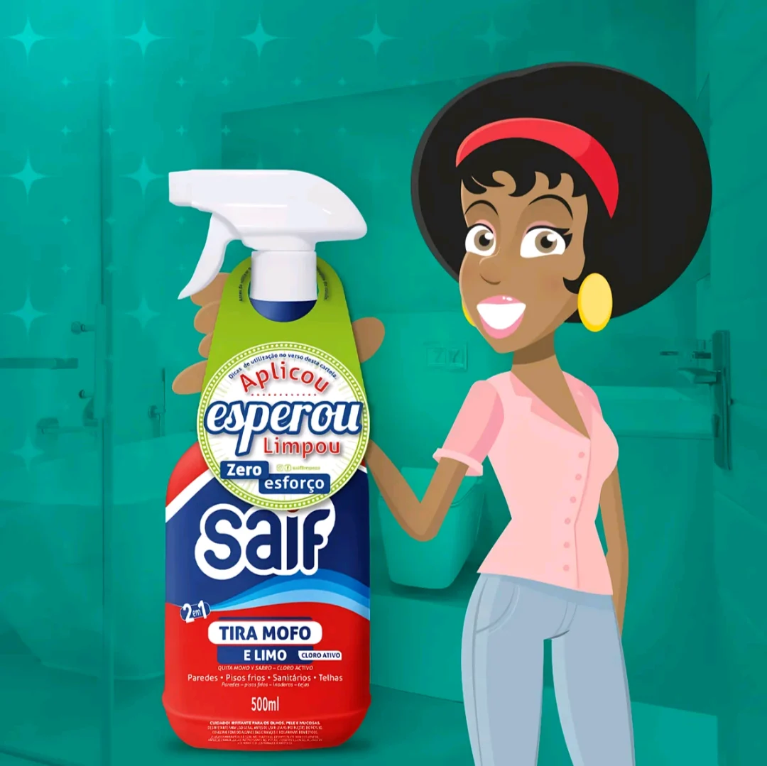 Saif Tira Mofo e Limo 2 em 1 com Cloro Ativo – Kit 500 ml + Refil 500 ml — foto 4