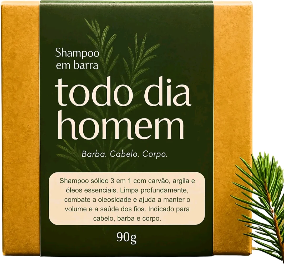SHAMPOO SÓLIDO MASCULINO ANTICASPA 3 EM 1 TODO DIA HOMEM - 90 G — foto 6