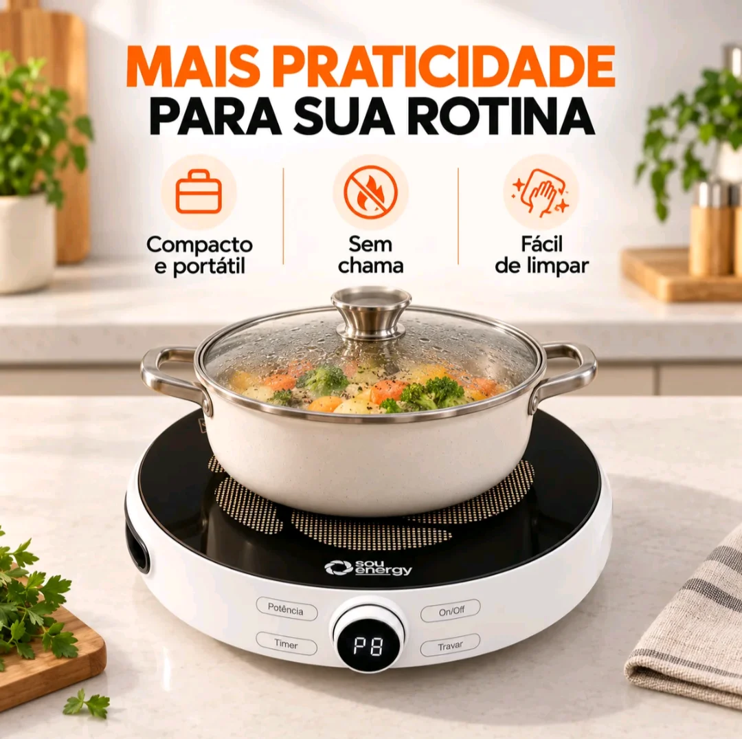 COOKTOP ELÉTRICO PORTÁTIL 1 BOCA 1000W — foto 2
