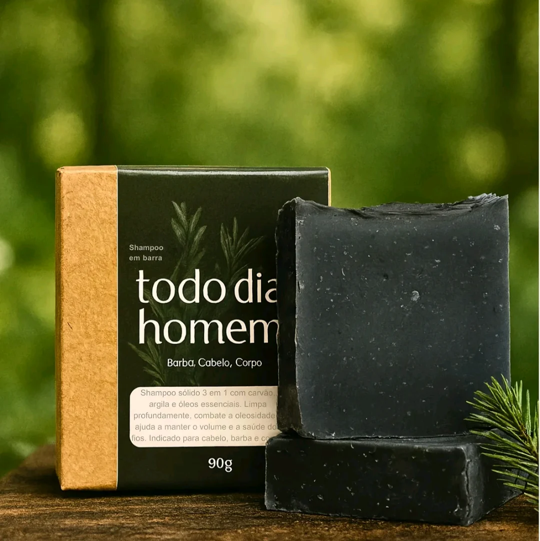 SHAMPOO SÓLIDO MASCULINO ANTICASPA 3 EM 1 TODO DIA HOMEM - 90 G — foto 7