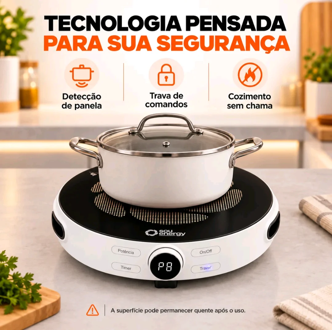COOKTOP ELÉTRICO PORTÁTIL 1 BOCA 1000W — foto 7