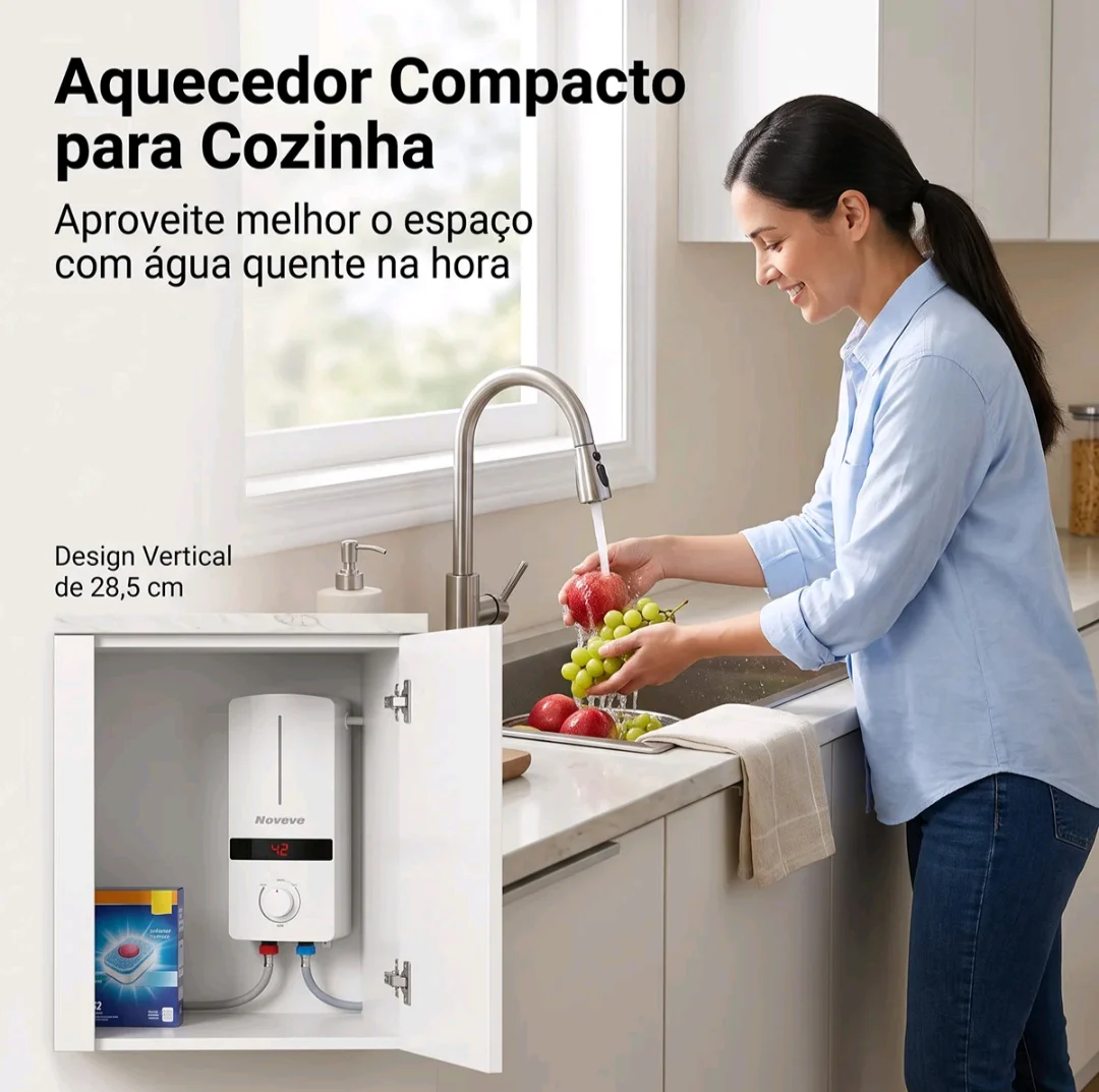 Aquecedor Elétrico Instantâneo Noveve 5500W 220V com Display Digital — foto 9