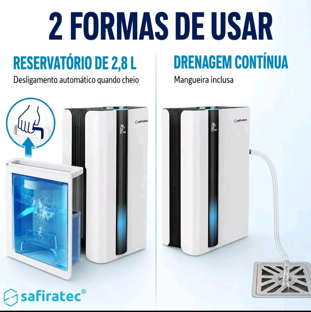 Safiratec DPR-60W Desumidificador de Ar Antimofo Doméstico — foto 5