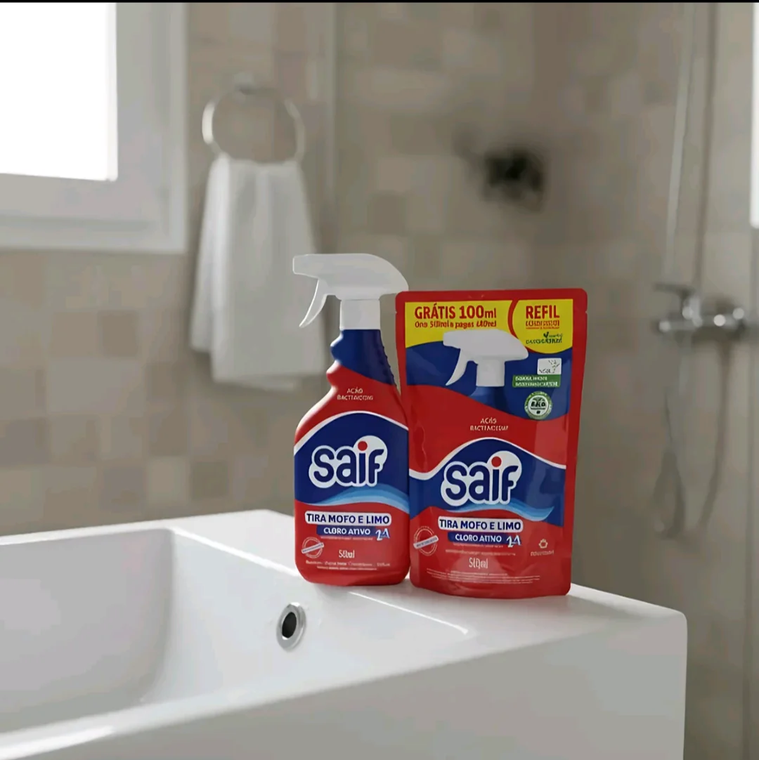 Saif Tira Mofo e Limo 2 em 1 com Cloro Ativo – Kit 500 ml + Refil 500 ml — foto 2