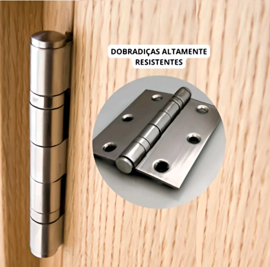 KIT 3 DOBRADIÇAS METÁLICAS COM ROLAMENTO PARA MÓVEIS — foto 3